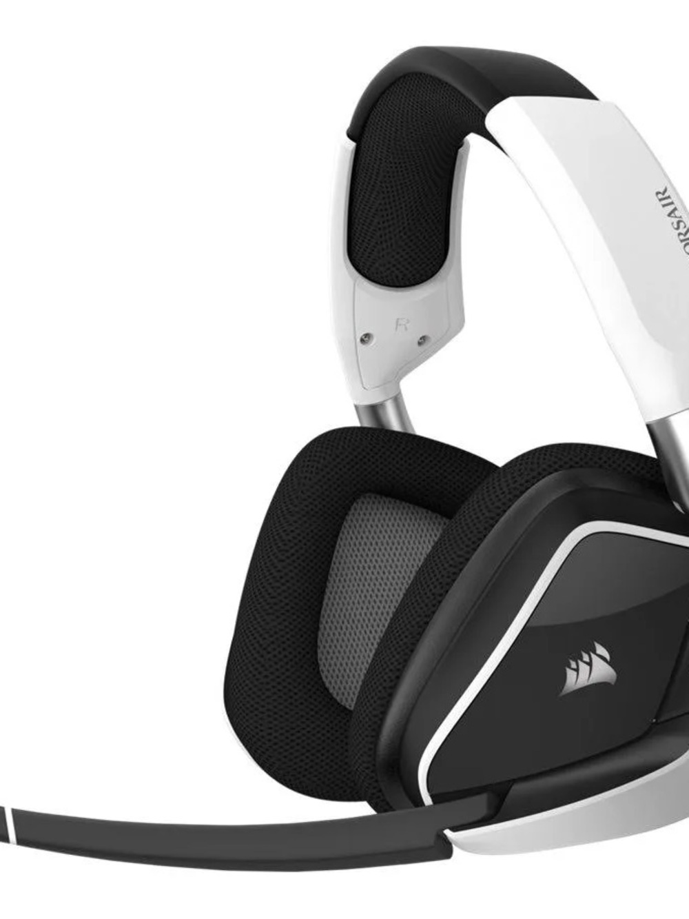 Corsair Black & White Gaming Headset with Boom Microphone